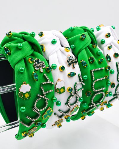 St. Patrick Hairband w Rhinestones