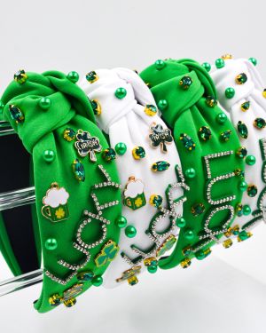 St. Patrick Hairband w Rhinestones