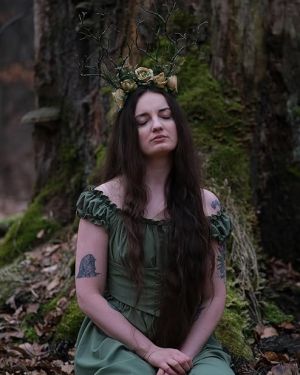 Woodland Antler Flower Crown Headband