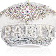 Sparkle Captain Caps with Rhinestone and Pearls
