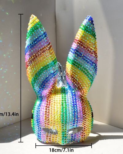 Rainbow Diamond Rabbit Mask