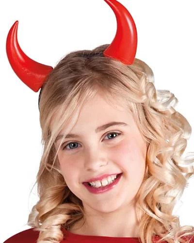 Teufelshörner Hairband Light Up Red Black Devil Horns Headband