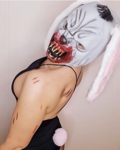 Horror Bloody Bunny Masks Halloween Latex Mask
