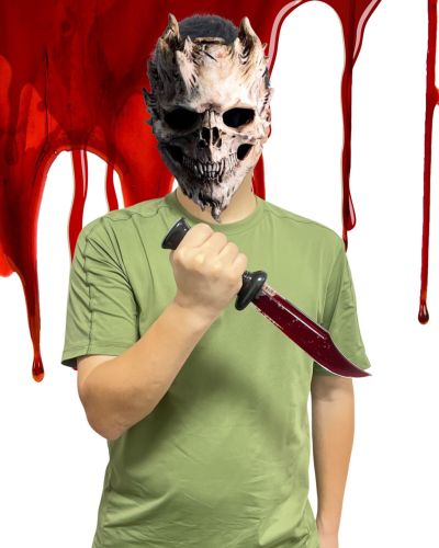Fake Bleeding Blood Knife Halloween Bloody Cleaver Prop