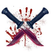 Fake Bleeding Blood Knife Halloween Bloody Cleaver Prop