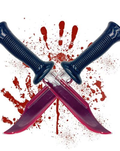 Fake Bleeding Blood Knife Halloween Bloody Cleaver Prop