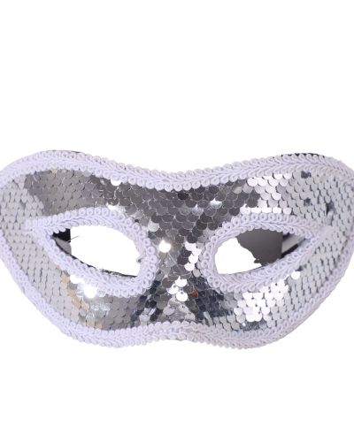 Silver Sequin Mask for Christmas & Halloween Party
