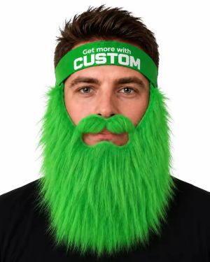 Custom LogoBeard Headband Fan Gear for Sports Games Stadium Promotions Marketing Campaigns