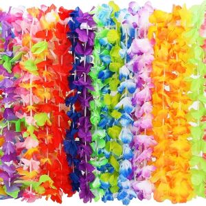 Hawaiian Leis Bulk Luau Party Silk Flower Necklace