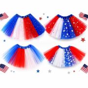 4th of July Independence Day Ballet Skirt Tutu Skirt Sparkly Layered Tulle Tutus