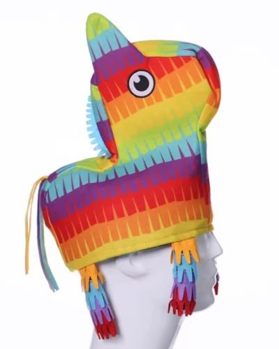 Funny Rainbow Donkey Pinata Hat Fiesta Party Costume Hat Festival Headwear