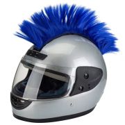Punk Helmet Mohawk Wigs Skinhead Patches Hairpiece for Motorcycle Cycling Scooters Polo Ski Snowboard