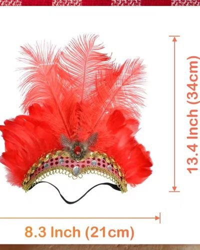 Carnival Party Feather Headpiece Fancy Show Feather Headpiece for Girls