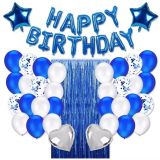 Party Decorations Happy Birthday Balloons Banner With Fringe Curtain Balloons Set