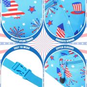 America Flag Fanny Running Belt Waist Pack with Drink Holder