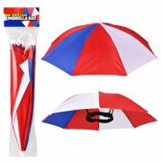 Red White Blue Umbrella Hat Patriotic Party Cap for Independence Day Events
