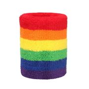 Custom Logo Tennis Gym Wristbands Pride Rainbow Wrist Sweatband