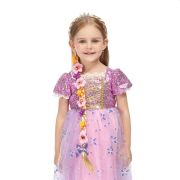 Princess Long Braided Wigs Hairpiece Rapunzel Wig Headbands for Girls Cosplay Elsa Braid Costume Accessories