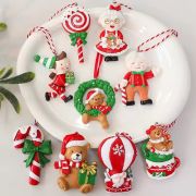 New Christmas Gingerbread Man Pendants Set Resin Gifts