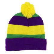 Mardi Gras Jacquard Knitted Hat