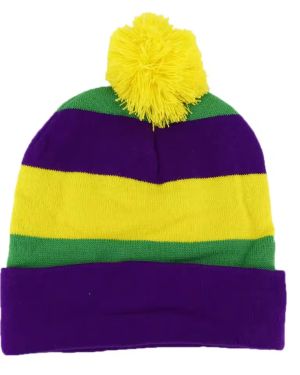 Mardi Gras Jacquard Knitted Hat