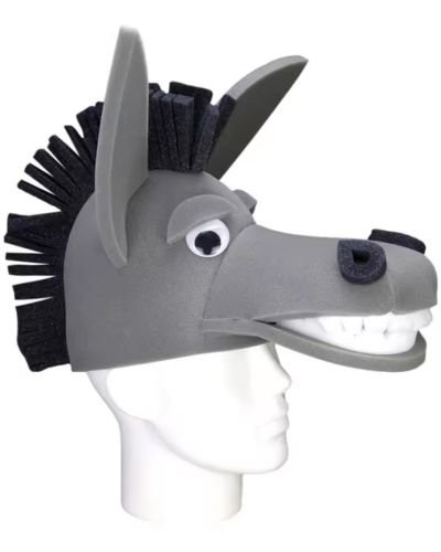 Funny Costume Foam Hat Custom Grey Donkey Hat Party Headwear