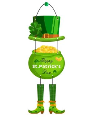 St. Patrick’s Day Hanging Door Decor Leprechaun Wall Sign Irish Holiday Decorations