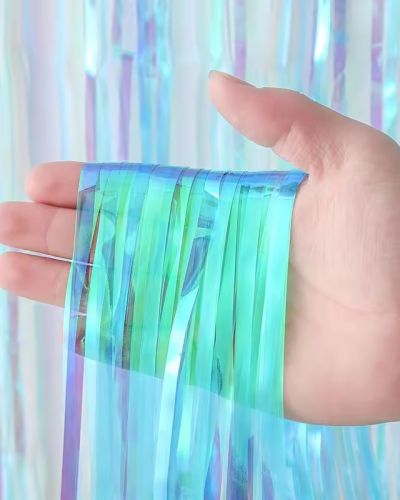 Holographic Foil Curtains Metallic Backdrops for Wedding & Birthday Party Decoration