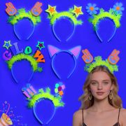 Glow In The Dark Neon Party Headband MacaronHair Hoop