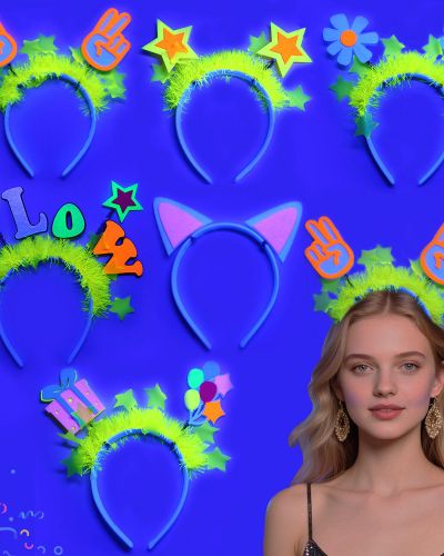 Glow In The Dark Neon Party Headband MacaronHair Hoop