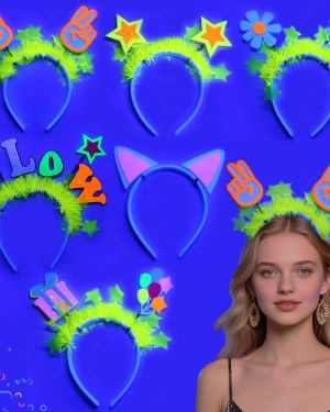 Glow In The Dark Neon Party Headband MacaronHair Hoop