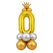 32-Inch Gold Foil Balloon Set Number Design Balloon for Birthday Parties Decoration