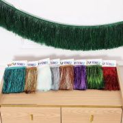 Metallic Tinsel Fringe Garland Mardi Gras Decoration Hanging Banner Carnival Party Backdrop Decor
