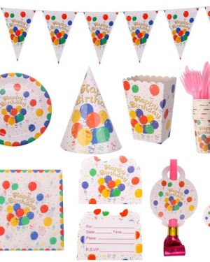 Happy Birthday Party Decorations Paper Cups Plates Tablecloths Holiday Kits