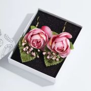 Hawaiian Cute Bohemian Earring Fabric Flower Pendant Earrings