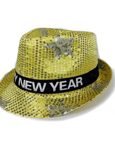 Happy New Year Sequin Fedora Hat