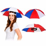 Red White Blue Umbrella Hat Patriotic Party Cap for Independence Day Events
