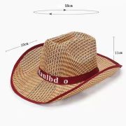 Roll up Wide Brim Straw Panama Hat Fedora Beach Sun Hat Wester Cowboy Hat