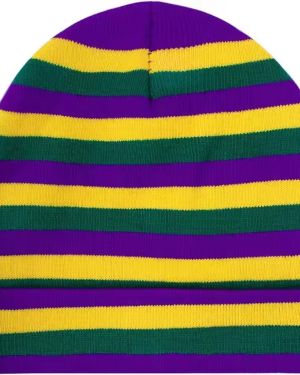 Mardi Gras Jacquard Knitted Hat