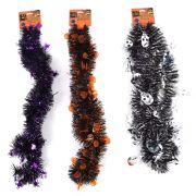 Halloween Tinsel Garland Orange Pumpkin Garland Hanging