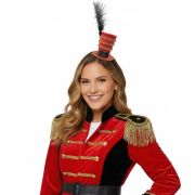 Mini Ringmaster Hat Headband Match Ceremonial Epaulettes Tassel Shoulder Boards