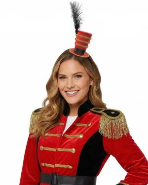 Mini Ringmaster Hat Headband Match Ceremonial Epaulettes Tassel Shoulder Boards