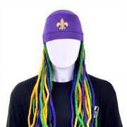 Mardi Gras Plush Dreadlocks Hat Wig for Carnival Parade