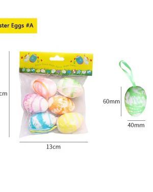 Hangable Surprise Egg Hunt Bright Colorful Foam Easter Eggs for Kids Gifts