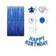 Party Decorations Happy Birthday Balloons Banner With Fringe Curtain Balloons Set