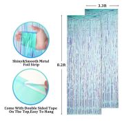 Holographic Foil Curtains Metallic Backdrops for Wedding & Birthday Party Decoration