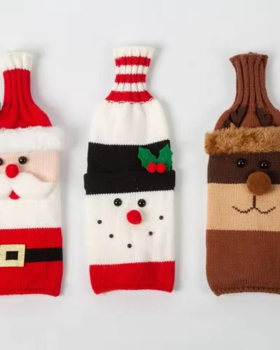 Christmas Decorations Wine Bottles Cover