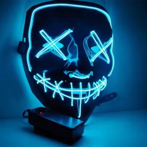 Horror Thriller LED Lighting Up Horror V Face Mask