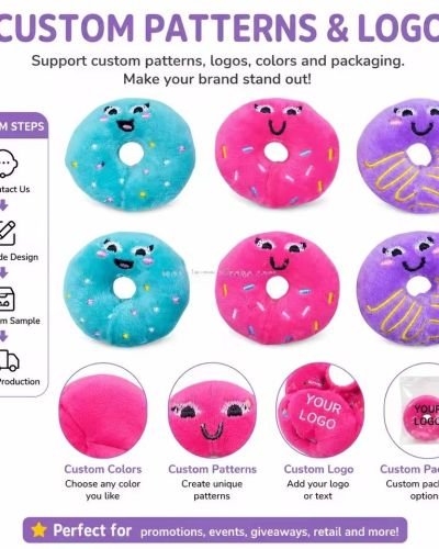 Custom Plush Donut Headband Mouse Ear Hair Hoop