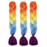 24 Inch 100g Super Jumbo Box Braids Crochet Twist Synthetic Hair Extensions for Braiding Dreadlocks Wig